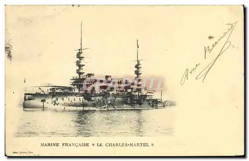 Ansichtskarte AK Bateau de Guerre Le Charles Martel