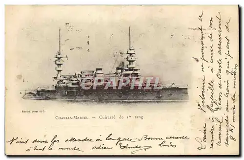 Cartes postales Bateau de Guerre Cuirasse de 1er rang Charles Martel
