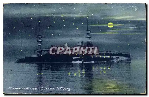 Cartes postales Bateau de Guerre Charles Martel Cuirasse de 1er rang