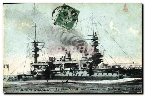 Cartes postales Bateau de Guerre Le Charles Martel Cuirasse de 1er rang
