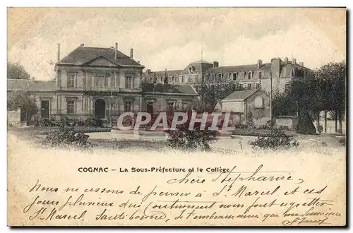 Cartes postales Cognac La Sous Prefecture et le college