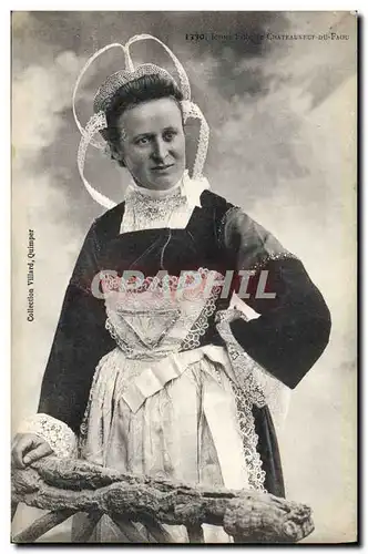 Cartes postales Folklore Jeune fille de Chateauneuf le Faou