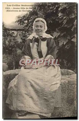 Ansichtskarte AK Folklore Jeune fille de Saille Environs de Guerande