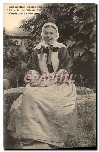 Cartes postales Folklore Jeune fille de Saille Environs de Guerande