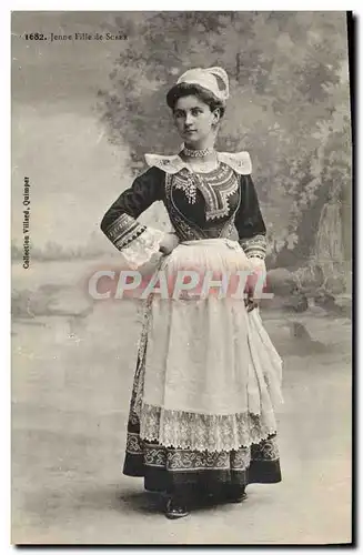 Cartes postales Folklore Jeune fille de Scaer