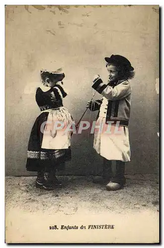 Ansichtskarte AK Folklore Enfants du Finistere