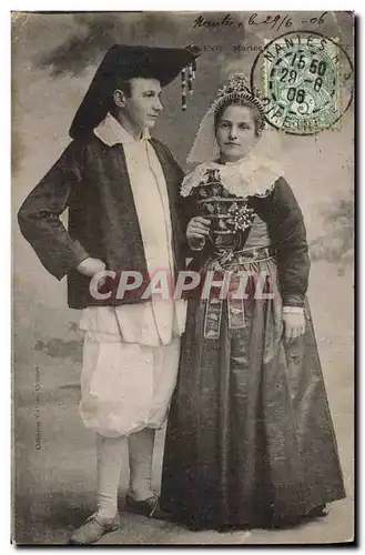 Cartes postales Folklore Maries Bretagne Mariage