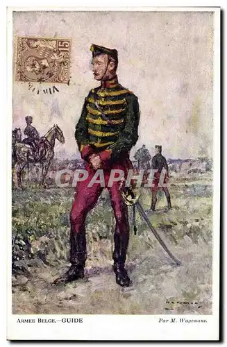 Cartes postales Militaria Armee belge Guide