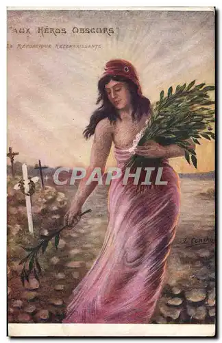 Cartes postales Militaria Aux heros obscurs Conchon