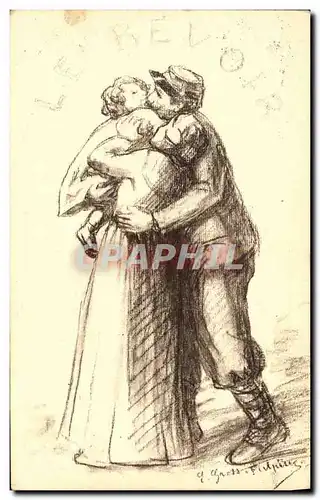 Cartes postales Militaria Oeuvre du revoir