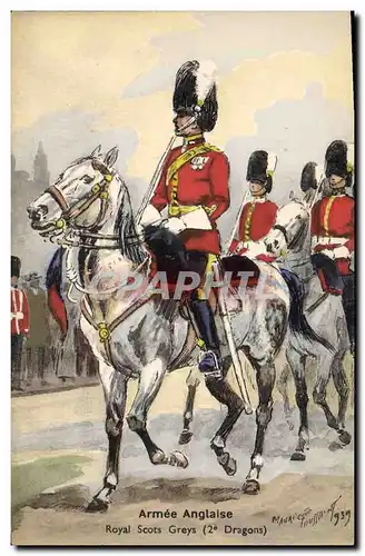 Cartes postales Militaria Armee anglaise Royal Scots Greys 2eme Dragons