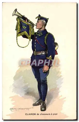 Cartes postales Militaria Clairon de chasseurs a pied