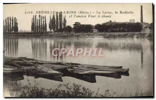 Cartes postales Neuville sur Saone La Saone La Badische et l'ancien four a chaux