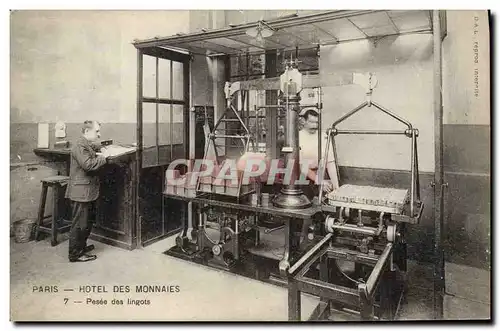 Cartes postales Hotel des Monnaies Paris Pesee des lingots TOP