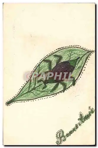 Ansichtskarte AK Fantaisie (dessin a la main) Insecte