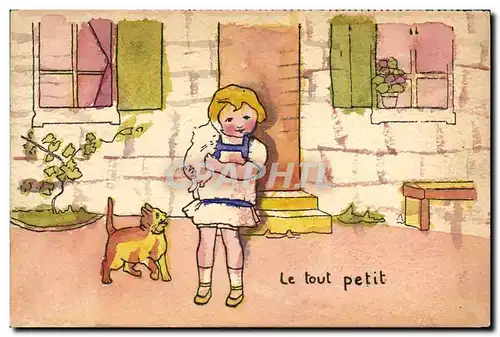 Cartes postales Fantaisie (dessin a la main) Enfant Le tout petit Chat Chaton