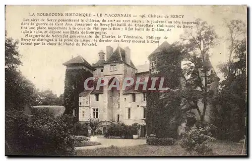 Ansichtskarte AK Chateau Le Maconnais Chateau de Sercy