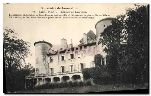 Cartes postales Chateau de Lamartine Saint Point