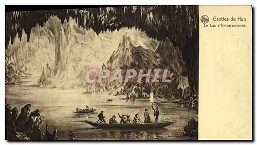 Cartes postales Grotte Grottes de Han Le lac d'embarquement