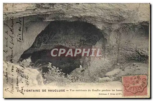 Ansichtskarte AK Grotte Grottes Fontaine de Vaucluse Vue exterieure du gouffre pendant les basses eaux