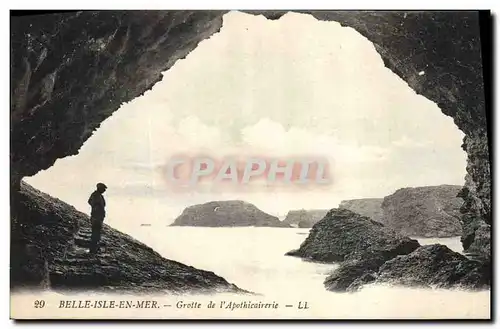 Ansichtskarte AK Grotte Grottes Belle Isle en Mer Grotte de l'Apothicairerie