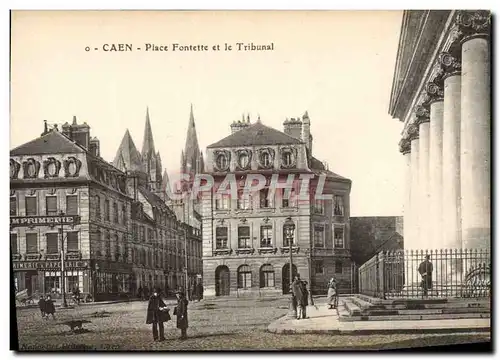 Ansichtskarte AK Palais de justice Caen Place Fontette et le Tribunal