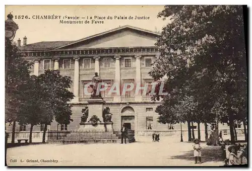 Cartes postales Palais de justice Chambery Monument de Favre