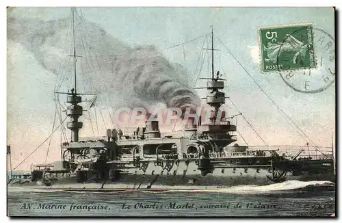 Cartes postales Bateau de Guerre Le Charles Martel Cuirasse de 1ere classe