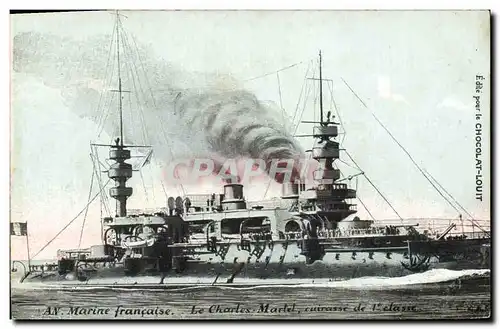 Cartes postales Bateau de Guerre Le Charles Martel Cuirasse de 1ere classe