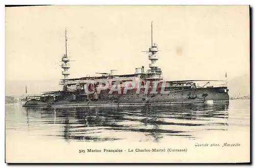 Cartes postales Bateau de Guerre Le Charles Martel Cuirasse