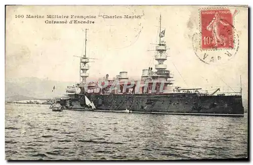 Cartes postales Bateau de Guerre Le Charles Martel Cuirasse de 1ere classe