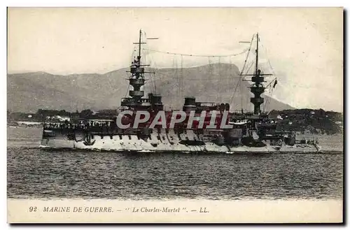 Cartes postales Bateau de Guerre Le Charles Martel