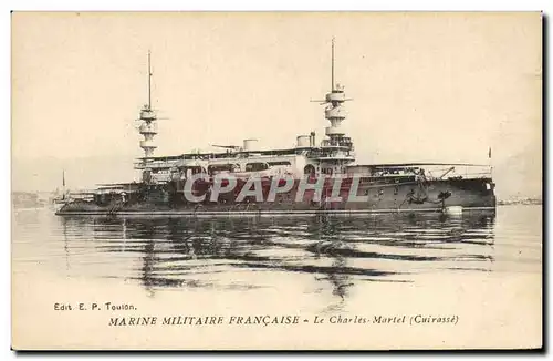 Cartes postales Bateau de Guerre Le Charles Martel Cuirasse