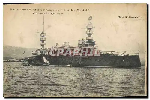 Cartes postales Bateau de Guerre Le Charles Martel Cuirasse d'escadre