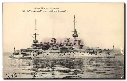 Ansichtskarte AK Bateau de Guerre Charlemagne Cuirasse a tourelles