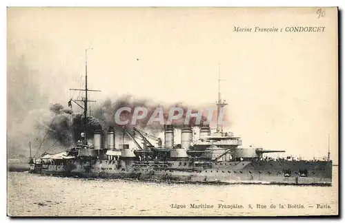 Cartes postales Bateau de Guerre Condorcet