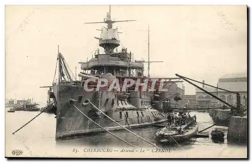 Ansichtskarte AK Bateau de Guerre Cherbourg Arsenal Le Carnot