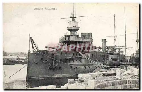 Cartes postales Bateau de Guerre Cuirasse Carnot