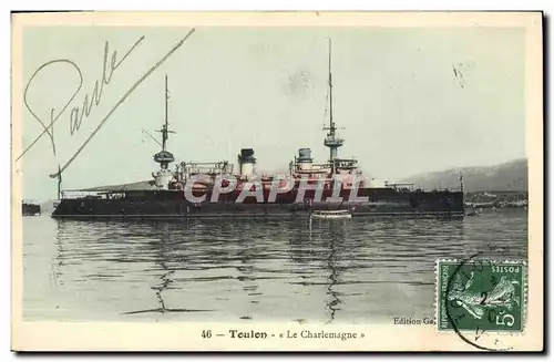 Cartes postales Bateau de Guerre Toulon Le Charlemagne