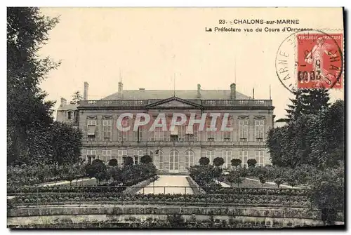 Cartes postales Prefecture vue du Cours d'Ormesson Chalons sur Marne