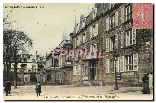 Ansichtskarte AK Prefecture et le Telegraphe Clermont Ferrand