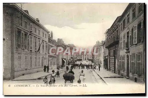 Cartes postales Commercy La Sous Prefecture et la rue Carnot