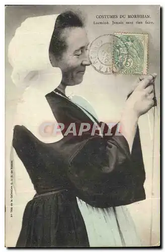 Cartes postales Folklore Costumes du Morbihan Locmine