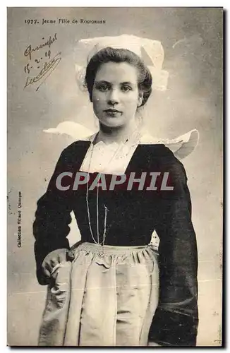 Cartes postales Folklore Jeune fille de Rosporden