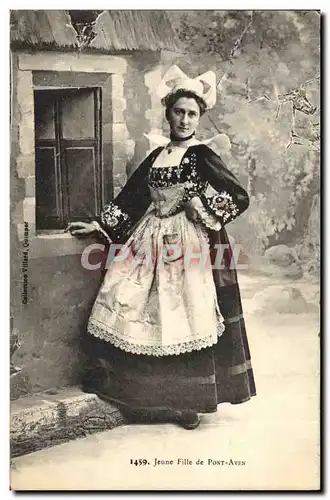 Ansichtskarte AK Folklore Jeune fille de Pont Aven