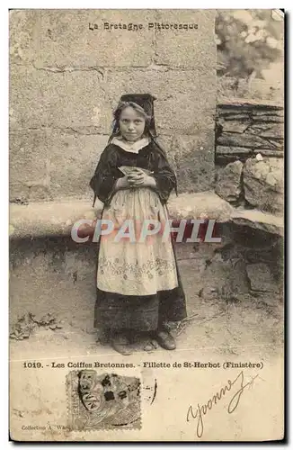 Cartes postales Folklore Fillette de St Herbot