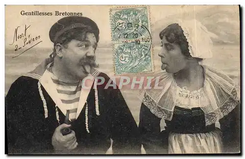 Cartes postales Folklore Gentillesses bretonnes