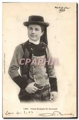 Cartes postales Folklore Jeune homme de Quimper