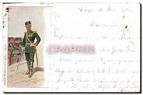 Ansichtskarte AK Militaria Russie Russia Tirailleur de la garde Officier