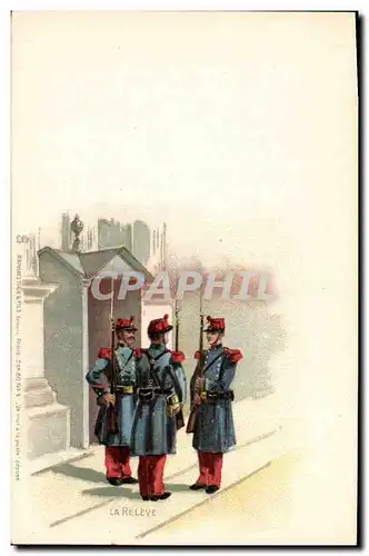Cartes postales Militaria La releve
